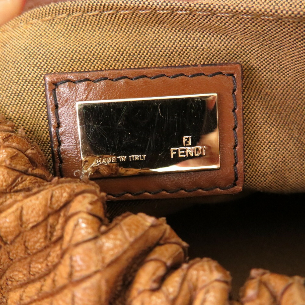 Fendi Python Leather Brown Magic Bolsa Handbag - image 6